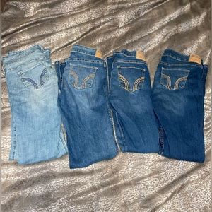 Hollister pants juniors size 9 Long 4 pairs